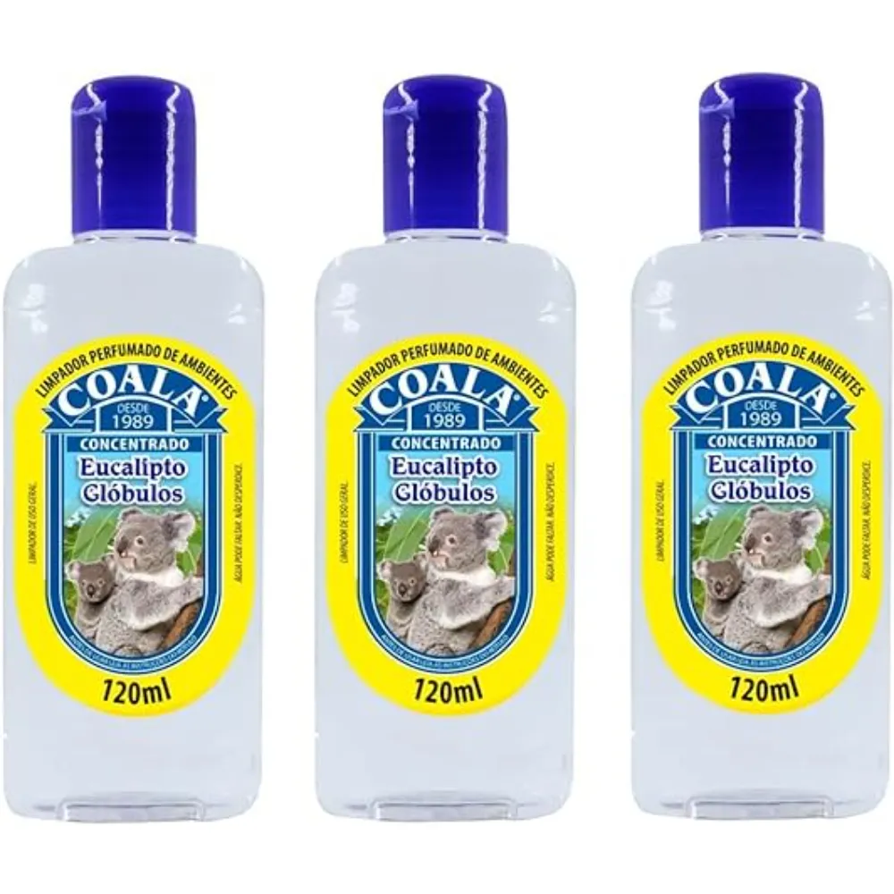 Kit 3 Desinfetante Concentrado de Ambiente Coala Globulos 120ML