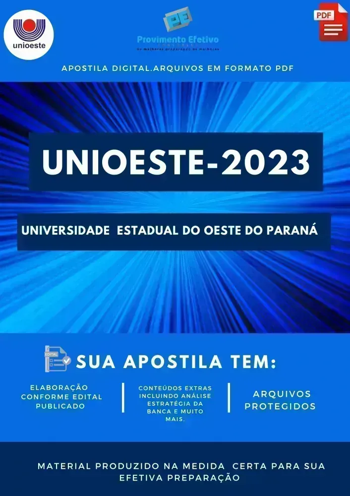Apostila UNIOESTE PR Nutricionista 2023
