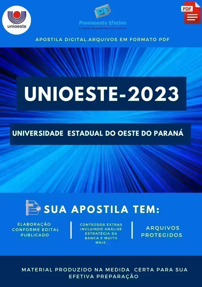 Apostila UNIOESTE PR Químico 2023 Imagem