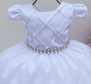 Vestido Festa Branco Pérola Mod.1 - Foto 2