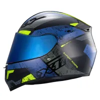 Capacete X 11 Trust Pro Ballads Azul Verde - Foto 3