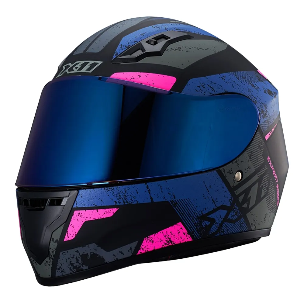 Capacete X 11 Trust Pro Ballads Azul Rosa Imagem