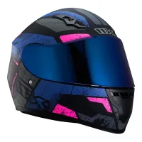 Capacete X 11 Trust Pro Ballads Azul Rosa - Foto 2