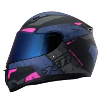 Capacete X 11 Trust Pro Ballads Azul Rosa - Foto 3
