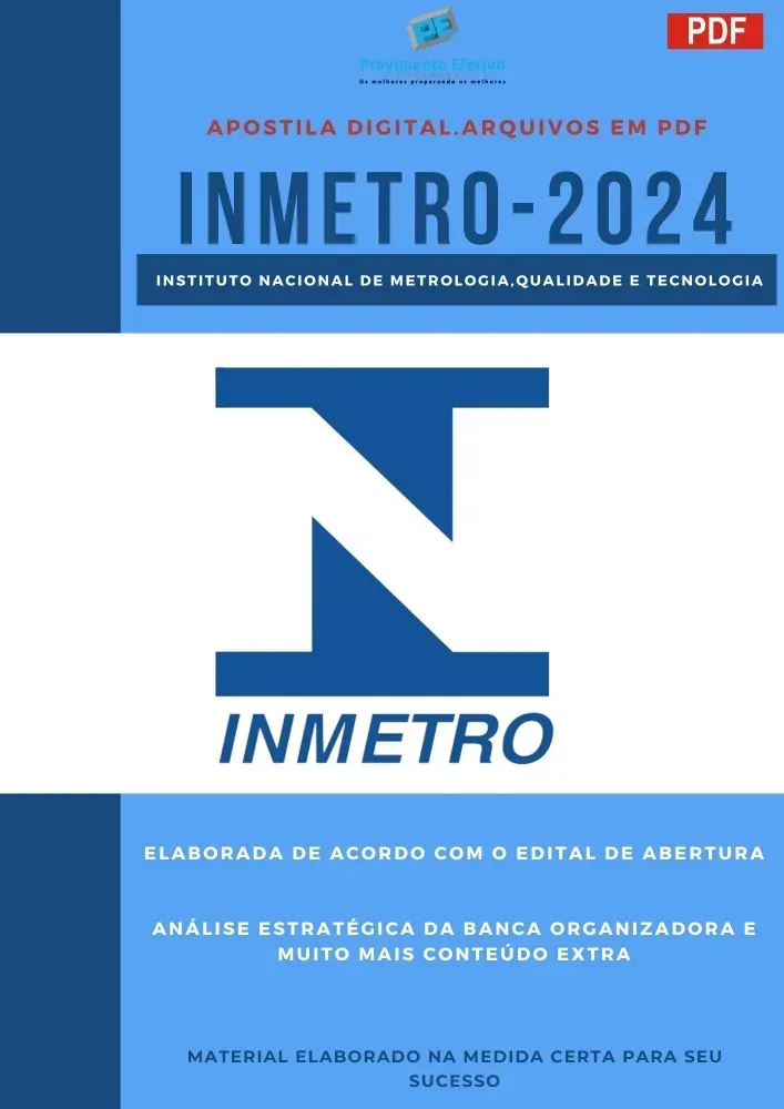 Apostila INMETRO 2024 Área 3 Analista Metrologia e Qualidade Imagem