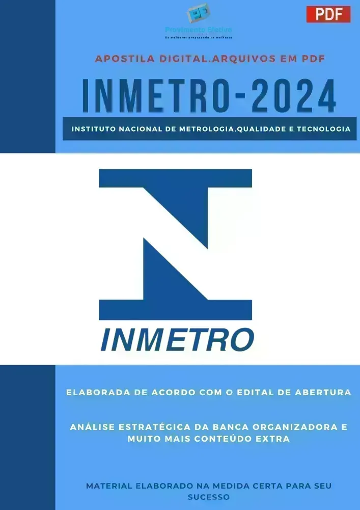 Apostila INMETRO 2024 Pesquisador Tecnologista P12 Imagem