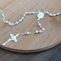 Colar de prata terço -  230550 - Foto 2