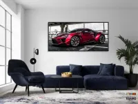 Quadro Decorativo Ferrari Esporte 130x60 Moldura 2x2 preta - Foto 4