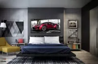 Quadro Decorativo Ferrari Esporte 130x60 Moldura 2x2 preta - Foto 5