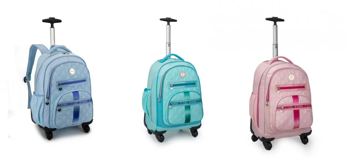 Mochila com rodas 360º KIKA KK2476-G