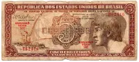 C112 - 5 Cruzeiros - Série 107 - Índio - Data: 1961 - R