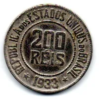 1933 - 200 Réis - Moeda Brasil