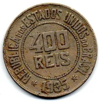1935 - 400 Réis - Moeda Brasil