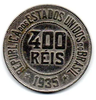 1935 - 400 Réis - Moeda Brasil