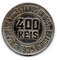 1935 - 400 Réis - Moeda Brasil