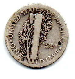 Estados Unidos - 1923 - 10 Cents - Prata .900 - Aprox. 2,5g - 17,9mm - Foto 2