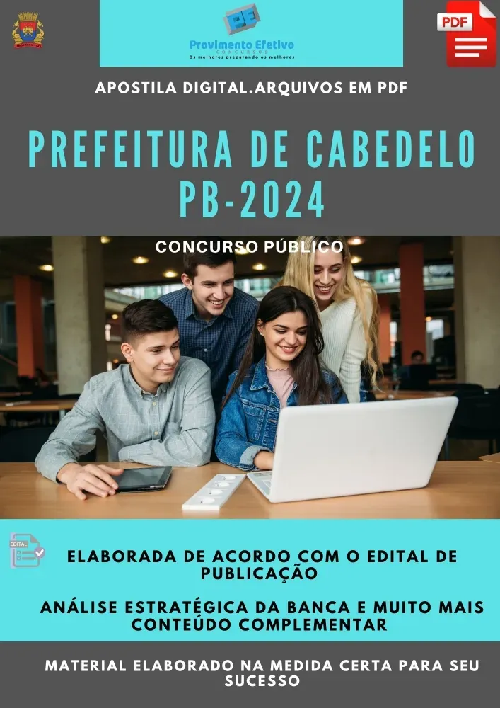 Apostila Prefeitura Cabedelo Assistente Social 2024 Imagem