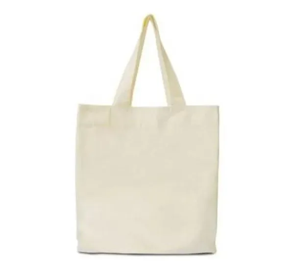 Sacola ecobag de algodão cru 37x40cm