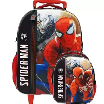 Kit Mochila e lancheira SpiderMan S Original 