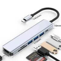 Adaptador/HUB 6x1 USB-C / HDMI/USB 3.0 - Foto 3