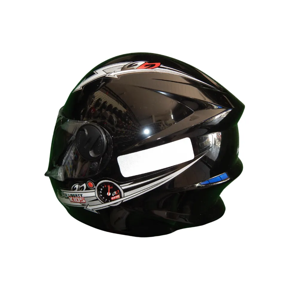 Capacete Protork Liberty kids infatil Preto Brilhante