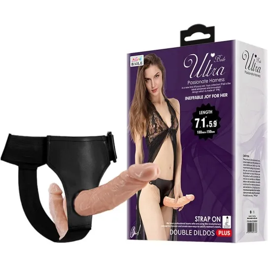 Cinta Peniana com Penetrador Duplo – BW-022088NR Imagem