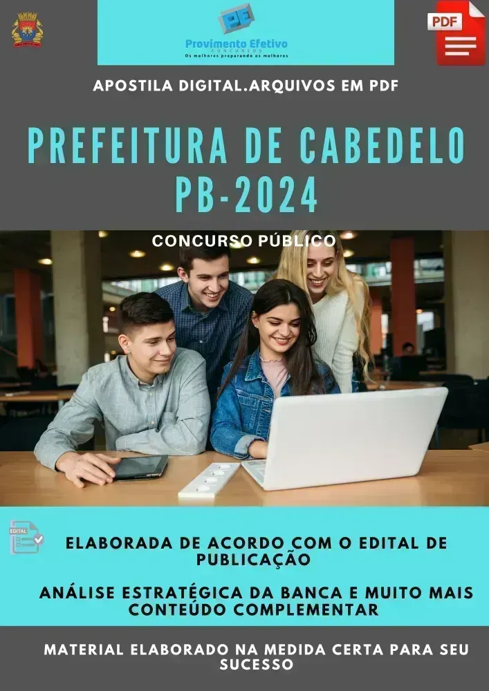 Apostila Prefeitura Cabedelo Terapeuta Ocupacional UTI 2024 Imagem