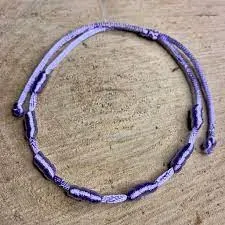 Pulseira Kabbalah 7 Nós Lilás