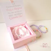 Caixinha + Pulseira - Convite para Daminha (Também disponível a pronta entrega) - Foto 2