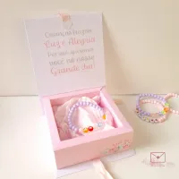 Caixinha + Pulseira - Convite para Daminha (Também disponível a pronta entrega) - Foto 7