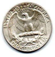 Estados Unidos - 1964D - 25 Cents - Quarter Dollar - Prata .900 - Aprox. 6,25g - 24,3mm - Foto 2