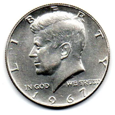 Estados Unidos - 1967 - 50 Cents - Half Dollar - Prata .400 - Aprox. 11,5g - 30,6mm Imagem