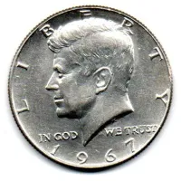 Estados Unidos - 1967 - 50 Cents - Half Dollar - Prata .400 - Aprox. 11,5g - 30,6mm