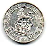 Reino Unido - 1924 - 6 Pence - Prata .925 - 2,82 g - 19,5mm