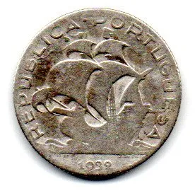 Portugal - 1932 - 2,50 Escudos - Prata .650 - Aprox. 3,5g - 20mm Imagem