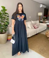 VESTIDO BORBOLETA - PRETO - Foto 4