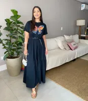 VESTIDO BORBOLETA - PRETO - Foto 5