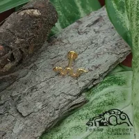 Labret em TITÂNIO PVD GOLD SNAKE 735 - Foto 2