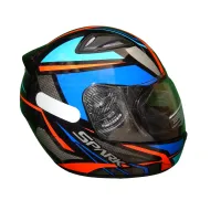 Capacete Ebf Spark Spider Azul - Foto 4