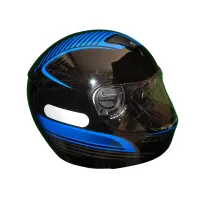 Capacete Ebf 7 Power Preto Azul - Foto 4