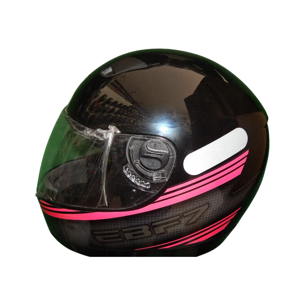 Capacete Ebf  7 Carbon Preto Rosa