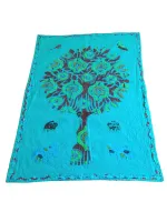 Tapeçaria Pano Bordado Artesanal Árvore da Vida. Rajastão 2 Modelos - Foto 5