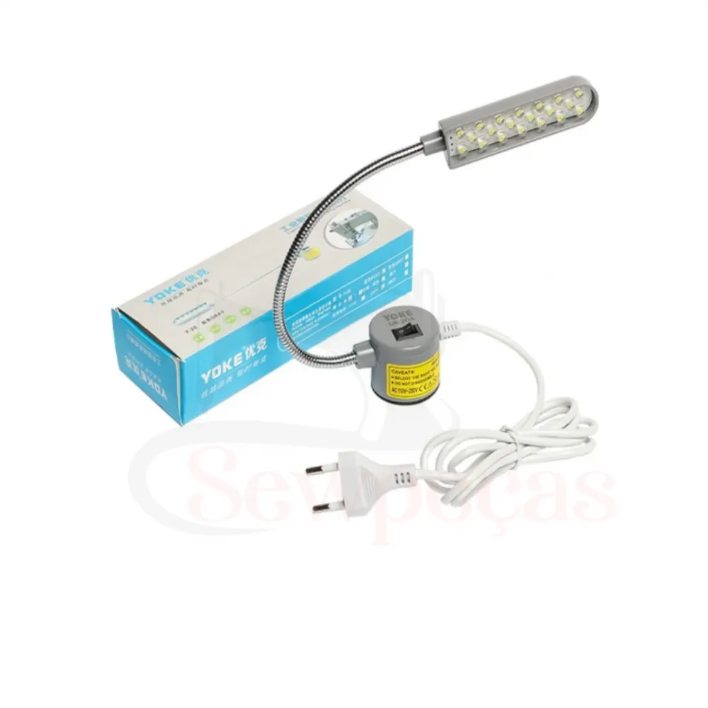 Luminária 20 Leds Articulada com Imã para Máquina de Costura  Imagem