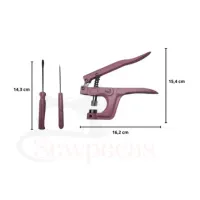 Alicate Pressão Botão Plástico Metal Ilhós Kit Com Matriz - Foto 3
