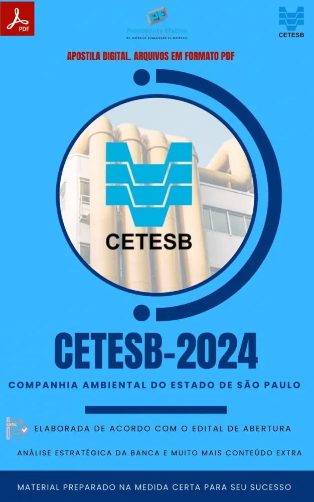Apostila CETESB 2024 cargo ADVOGADO