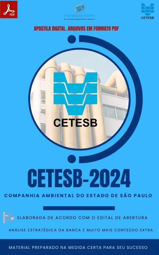 Apostila CETESB 2024 BIOLOGIA Analista Ambiental Concurso Imagem