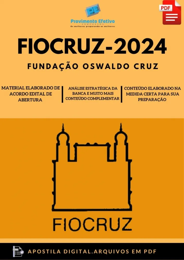 Apostila Tecnologista em Saúde Pública FIOCRUZ 2024 Concurso Imagem