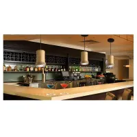  luz de bambu criativa, corda simples, lâmpadas suspensas, luminária - Foto 2