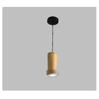  luz de bambu criativa, corda simples, lâmpadas suspensas, luminária - Foto 3