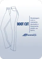 Calça Jeans Boot Cut Sawary Feminina Preta - Foto 5